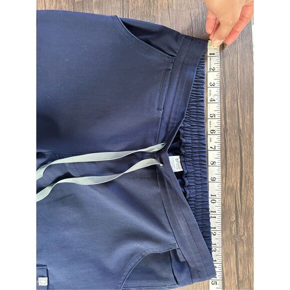 Figs Yola Medical Stretch Drawstring Pull-On Skinny Scrub Pants Navy Blue Sz XS - Picture 11 of 14